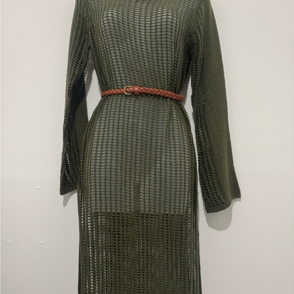 Olive Green Knit Dress